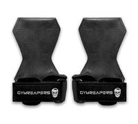 Gymreapers Puños de levantamiento de pesas (par) para levantamiento de pesas pesado, peso muerto, filas, dominadas, con soporte acolchado de neopreno y guantes o correas de goma fuertes para