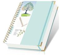 GYMSER A4 Notebook with Dividers,Large Spiral Hardback Lined Notebooks for College Student Women Men Writing,Taking Notes,300 Pages Thick College-Ruled Paper. 21.5X27.9CM (LIGHT BLUE)