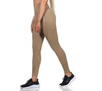 GYMSHARK - Mallas sin costuras Energy para mujer, color: Marrón claro; talla: S