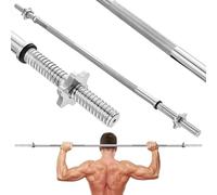 Gymtek 150 cm Barra Pesas Musculacion, Ø 30 mm, Mancuernas, Barra de Pesas de Disco para Entrenamiento de Fuerza, Fitness