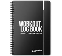 Gymwise Cuaderno de registro de entrenamiento, tamaño A5, más de 110 páginas, consejos diarios y citas, establece objetivos, levantamiento de pista, peso y cardio, planificador de fitness premium