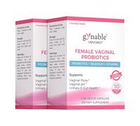 Gynable - Probióticos vaginales para mujeres, apoyo al olor y la picazón, orinario | equilibrio de pH, probióticos femeninos 10 mil millones de CFU Lactobacillus mezcla de probióticos, selenio