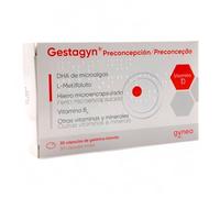 Gynea Gestagyn Preconcepción 30 Cápsulas - Con DHA, Ácido Fólico, Hierro, Zinc, Vitaminas B6 y D - Sin Gluten