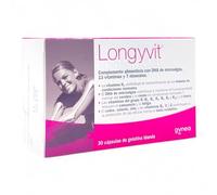 Gynea Longyvit 30 Cápsulas - Multivitamínico con DHA, Vitaminas y Minerales - Contribuye a la Protección de las Células Frente al Daño Oxidativo.