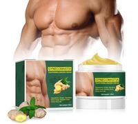 Gynecomastia Tightening Ginger Cream, Crema Abdominal para Hombre Anticelulítica con Masaje de Jengibre, Adelgazante para Moldear Cintura, Abdomen y Glúteos