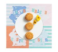 GYOUZA Conejo | 20 Hojas/Paquete Happy Easter cóctel Pascua - Servilletas Decorativas Tejidos Papel en Colores Pastel Fiesta Papel para el hogar