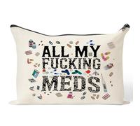 GyovinnJuwanua Divertida bolsa de maquillaje medicinal, regalos de medicina, organizador divertido para enfermeras, practicantes, bolsa de cosméticos de viaje, bolsa de almacenamiento de píldoras