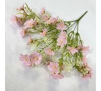 Gypsophila - Ramo de flores artificiales para accesorios de vestidos de novia, ventana del hogar, uso artesanal con bordes detallados e integridad del tallo (rosa profundo)