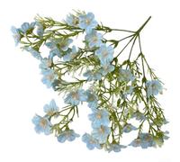 Gypsophila - Ramo de flores artificiales para accesorios de vestidos de novia, ventana del hogar, uso artesanal con bordes detallados e integridad del tallo (azul)