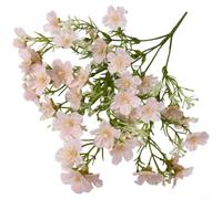Gypsophila - Ramo de flores artificiales para accesorios de vestidos de novia, ventana del hogar, uso artesanal con bordes detallados e integridad del tallo (rosa claro)