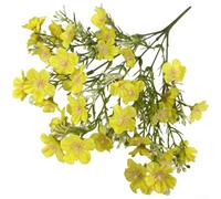 Gypsophila - Ramo de flores artificiales para accesorios de vestidos de novia, ventana del hogar, uso artesanal con bordes detallados e integridad del tallo (amarillo)