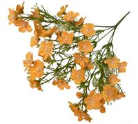 Gypsophila - Ramo de flores artificiales para accesorios de vestidos de novia, ventana del hogar, uso artesanal con bordes detallados e integridad del tallo (naranja)