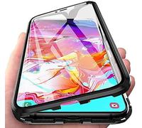 Gypsophilaa Funda para OPPO Find X3 Lite/Reno 5 5G Adsorción Magnética Carcasa 360 Grados Protección Case Cover Transparente Ambos Lados Vidrio Templado Cubierta Choque Metal Flip Cover