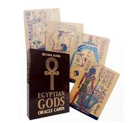 Gyptian Gods Oracle Cards 36PCS 10.2x7.3cm, Tarot Cards for Beginners, Leisure Party and Board Game Fun, English Oracle, Table Game, Playing Card for Family and Friends
