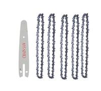 GYQIZSS Accesorios for cadena de motosierra de 4/6 pulgadas, guía de hojas de sierra, minicadena de motosierra, juego de herramientas eléctricas for jardín, motosierras eléctricas de acero