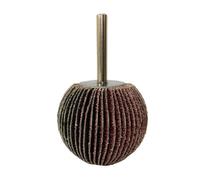 GYQIZSS Rueda de aleta de papel de lija esférica, vástago de 6mm(1/4 "), herramienta rotativa abrasiva de grano 60-180 for forma de bola de pulido de precisión, 1 Uds.