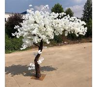 GYQSSD Grandes árboles De Cerezo Artificiales Blancos, árbol Realista para Fiesta, Boda, Hogar, Planta Artificial Decnbor, Flor De Seda, árbol De Cerezo Simulado,Extended-2x1.5m