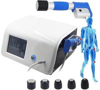 GYQSSD Máquina De Terapia De Ondas De Choque Extracorpóreas Electromagnéticas, Máquina De Ondas De Choque E-D para Aliviar El Dolor Articular Y Muscular, con 5 Cabezales De Masaje