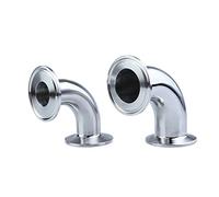 GYQYJPFZM 1.5" 2” 3” 4” Tri Clamp x 38mm 51mm 91mm 102mm Pipe OD 304 Stainless Steel 90 Degree Elbow Fitting Home Brew Beer Wine Cheerfully (Size : 25mm x Ferrule 50.5)
