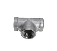 GYQYJPFZM 1Pcs 1/2" 3/4" 1" 1-1/4" 1-1/2" 2" Female Thread Water Pipe Fitting 3 Way tee Equal Stainless Steel SS 304(1/2")