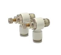 GYQYJPFZM 30PCS Pneumatic Trachea Joint Cylinder Speed Control Valve Exhaust Throttle Valve SL6-01/8-02/4-M5/10-03/4 Fittings(SL8-01)