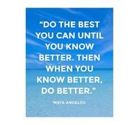 GYQYJPFZM Coastal Inspirational Wall-Art, Know Better Do Better Typography Print, Motivational Quote Decor for Home Office, Classroom, and Seaside Decor(Framed,08x12inch(20x30cm))