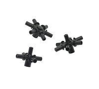 GYQYJPFZM Garden Plumbing 6mm Interface Multiple Joints Cross-Connect Connector Five-Way Six-Way Seven-Way Garden Irrigation Hose Diverter 100 Pieces (Color : Black)