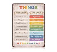 GYQYJPFZM Kind Words Poster Rustic Metal Sign Peaceful Thought Classroom Library Wall Plaque 8 X 12 inch