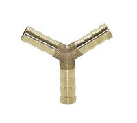 GYQYJPFZM Leak-Proof Pipe Hose Fittings Y-Shape Brass 8mm or 10mm Hose Fitting tee 3 Way Hose Tube Copper Barbed Coupling Connector 40pcs (Color : 8mm)