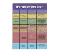 GYQYJPFZM Neuro Science Anatomy Poster Educational Wall-Art Canvas Minimalist Print for Study Room Decor(Framed,12x18inch(30x45cm))