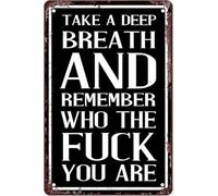 GYQYJPFZM Pause and Remember Who You Really Are Metal Sign 8 X 12 in