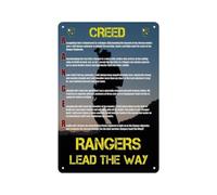 GYQYJPFZM Ranger Creed Army Motto Metal Sign Retro Tin Wall-Art Motivational Decor For Home Office Man Cave Study Room 8 X 12 inch