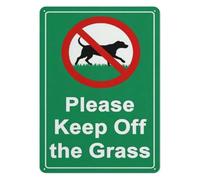 GYQYJPFZM Retro Metal Tin Sign Keep Off The Grass Warning Wall-Art Green Garden Decor Plaque for Park Lawn Backyard Flower Bed 8 X 12 inch