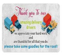 GYQYJPFZM Rustic Driver Metal Sign Parcel Snack Station for Porch Mailbox Package Box Wall-Art (8 X 12 in)