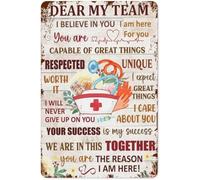 GYQYJPFZM Vintage Metal Tin Sign Funny School Nurse Inspirational Quote Wall Decor For Clinic Office Health Suite 8 X 12 inch
