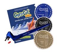 Gyro-Cut XTR - Herramienta de metal completo, incluye 3 cuchillas (estándar, corte medio y profundo), plantilla, álbum de recortes, cuchillo de precisión para papel, vinilo, tela, cartón, cuero y más