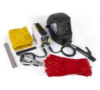 GYS, GYSMI 160A, estación de soldadura con electrodo recubierto de 160 A monofásico de 230 V (MMA), con máscara LCD TECHNO 11, portaelectrodos, cable de masa, 10 electrodos Ø2,5 mm, martillo/cepillo