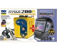 GYS Inversor Electrodos Equipo Soldadura Gysmi 200P 031579 + Casco LCD 9/13