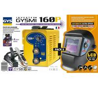 GYS Mma Inversor Equipo Soldadura Gysmi 160P 031555 + Casco LCD Techno 9/13