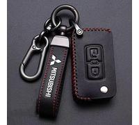 GYSCKN Coche Funda para Llave para Mitsubishi Pajero/Montero/Shogun LWB 2000-2006, Funda Carcasa Llave Cuero Carcasa Remota Cover de Mando Carcasa Llave Protectora Accesorio,B