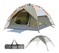 Gysrevi Tienda de campaña para 2-3 hombres, tienda de campaña instantánea 2 en 1 de doble capa, tienda de campaña resistente al viento con mosca de lluvia, tienda familiar para 4 estaciones para