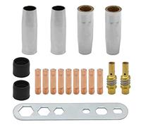 GYSRXS 19 Piezas MIG Accessories Consumable Boquillas Puntas de Contacto Soldador Accessories Consumables Accessories Fit Para 15AK MB15 MAG Torch Gun Soldadora