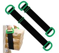 GYSRXS 2 Piezas Eslingas de Carga Correas para Levantar y Mover Cinta Carga Mudanza se Utiliza para Transportar Cajas Refrigeradores Armarios Sacos de Arena(Negro)