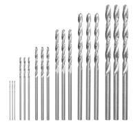 GYSRXS 60 Piezas Micro Brocas Madera Brocas Helicoidales HSS 0.5/1/1.5/2/2.5/3MM Drill Bit Set Adecuado para Madera Aluminio Plástico PVC(Plata)