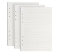 GYSRXS Paquete de 3 recambios de cuaderno A5, 135 hojas, papel de repuesto con 6 agujeros, papel de carpeta recargable para cuaderno A5, diario, libro, bocetos, pintura