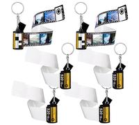 GYSURYB - Juego de 6 llaveros en rollos de película de cámara de sublimación con un kit de 15 fotos de álbum para llaveros para regalos de cumpleaños de memoria, bricolaje