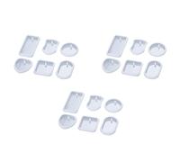 GYSURYB - Llaveros de bricolaje con colgante de silicona, molde de cristal epoxi redondo para molde rectangular
