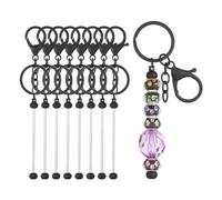 GYSURYB - Lote de 8 barras de llaveros con cuentas con cuentas para llaveros, para mujeres, bricolaje