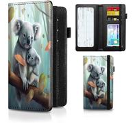 GYSYSQSH Funda para chequera para hombres y mujeres, de piel sintética, delgada, para cartera, Lindos Koalas., Checkbook Cover, Classic