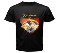 GYTA3345zs Rainbow Rising Blues Men's Black T-Shirt